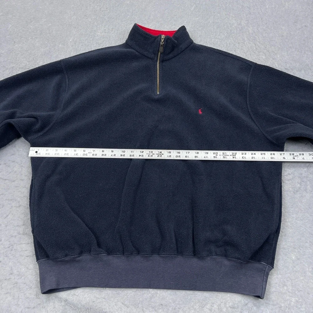 VTG Polo Ralph Lauren 1/4 Zip Mens XL Deep Pile Fleece Sherpa Pullover 90s Retro - Picture 9 of 14